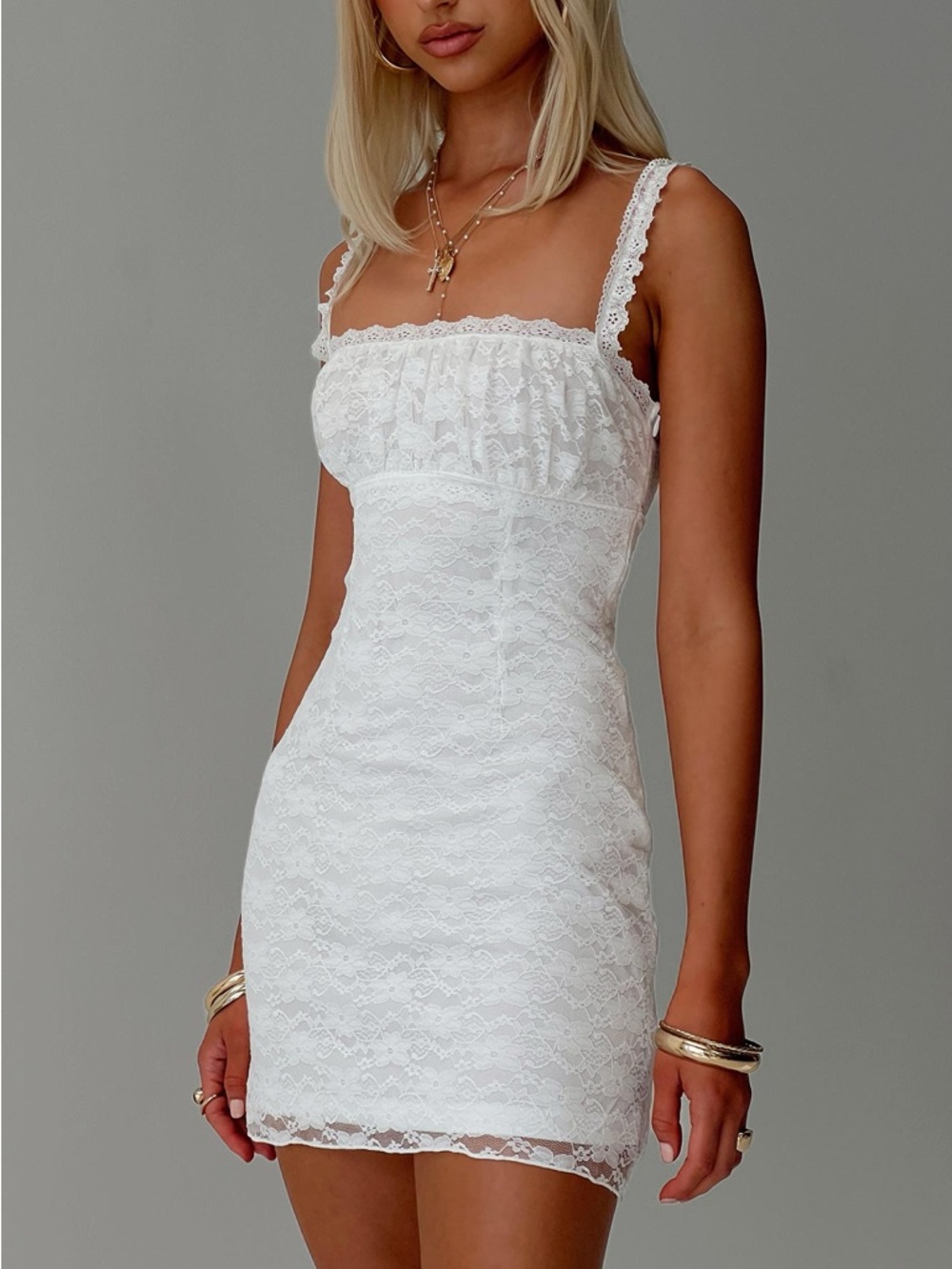 Princess Polly Wignall Mini Dress White